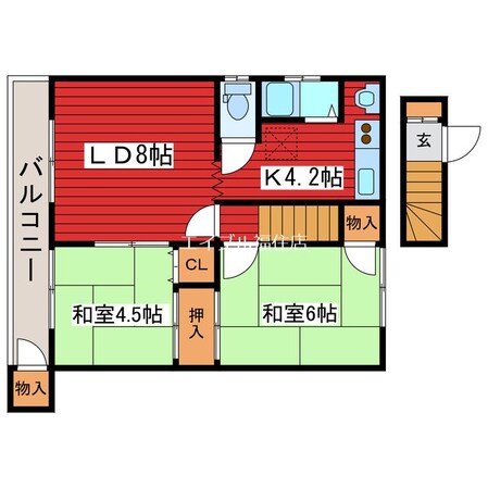 豊田邸テラスハウスの物件間取画像